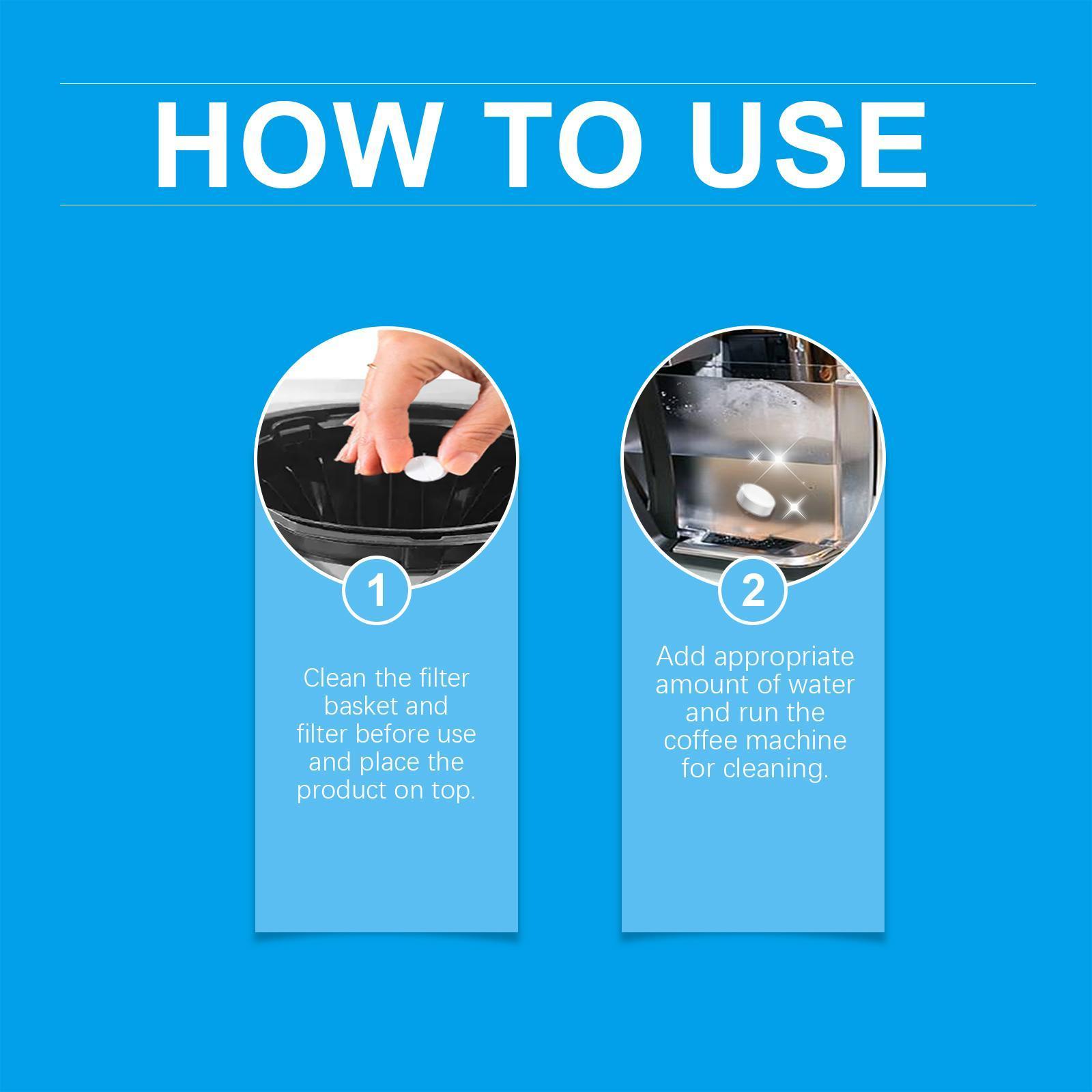 Jueyu Brausetabletten zur Reinigung von Kaffeemaschinen – Entfernt Flecken und Schmutz von Kaffeemaschinen – Ideal für Renovierung und Wartung Preise ab 14,90 €